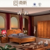 奇新家具套房家具定制，虎斑木全實(shí)木床