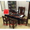 老船木家具茶臺(tái)，船木帶擋板茶臺(tái)，船木電磁爐茶臺(tái)