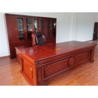 香河家具城悅博辦公家具廠家直銷實(shí)木環(huán)?？偛米擂k公桌大班臺(tái)